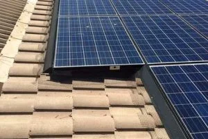 setting up a net to avoid pigeons on the roof and solar panels