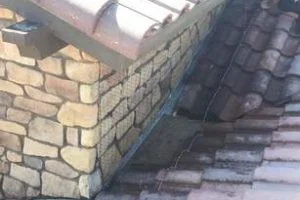 setting up a net to avoid pigeons on the roof